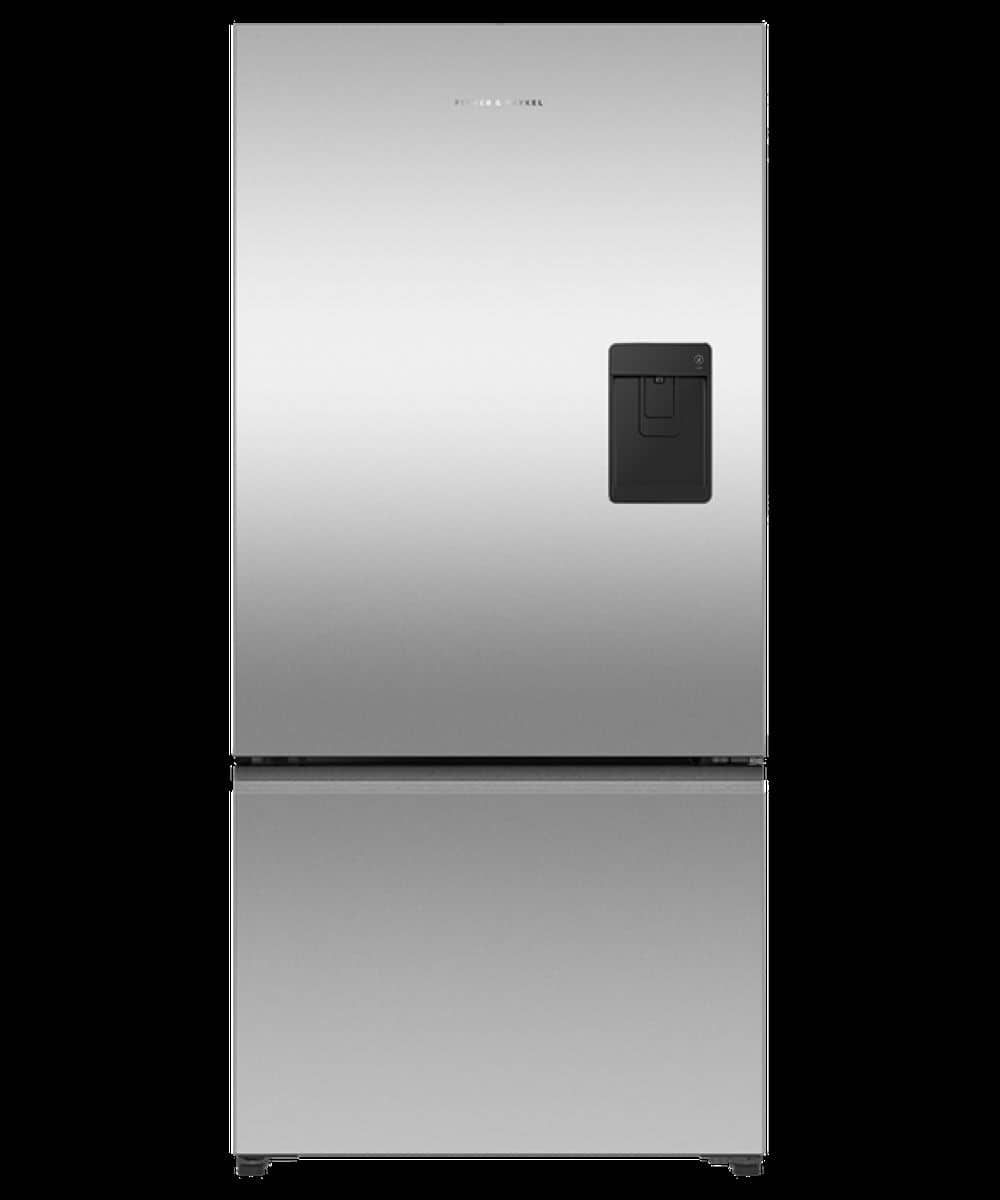 Fisher & Paykel - 32 in. Wide 18.2 Cu. Ft. Bottom Mount Freezer Freestanding Refrigerator with Ice & Water - Stainless Steel