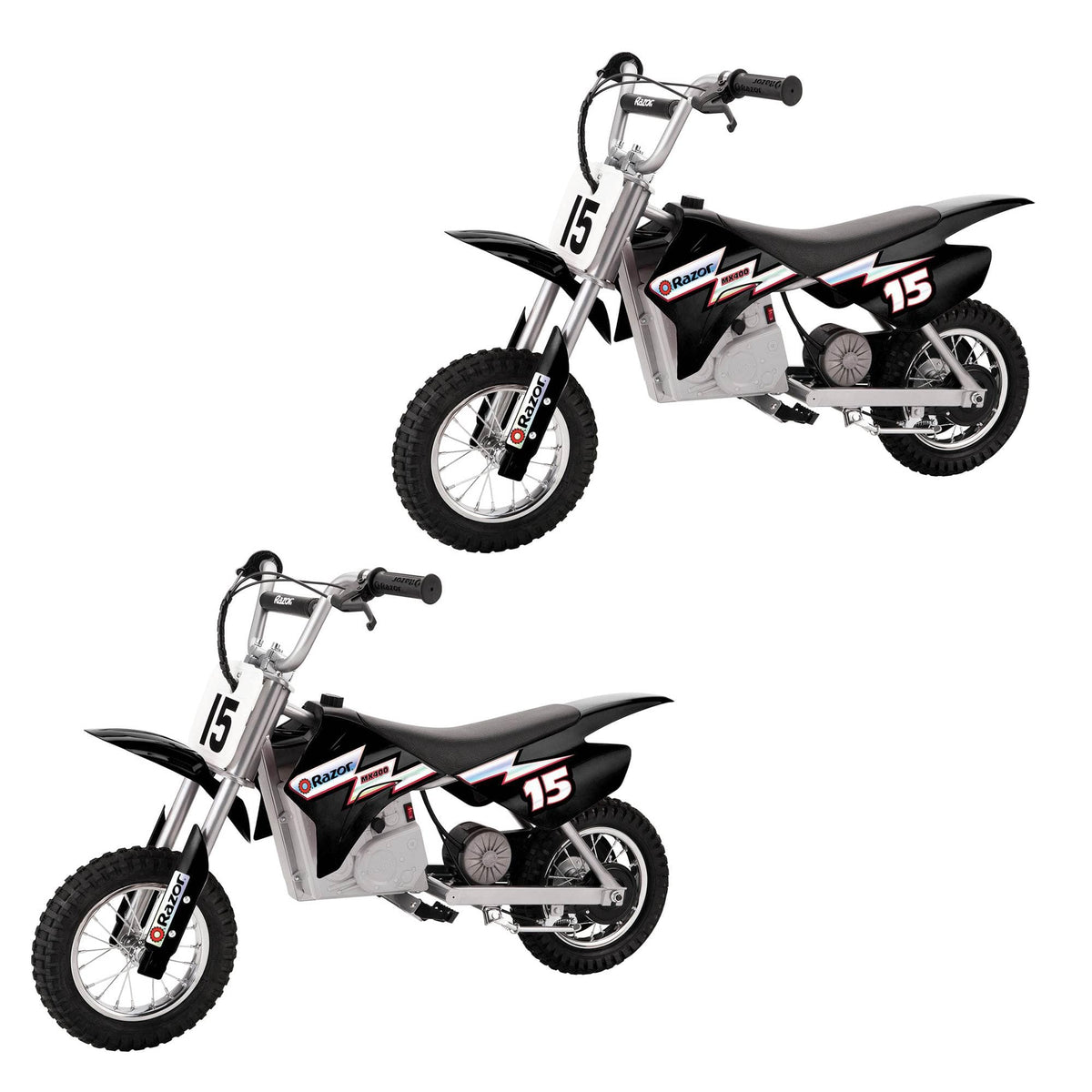 Razor - MX400 Rocket 24V Electric Toy Motocross Dirt Bike (2 Pack) - Black