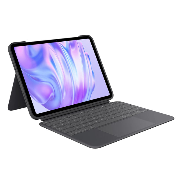 Front. Logitech - Combo Touch for iPad Pro 11-inch (Latest Model)(M4 & M5) Keyboard Case with Detachable Keyboard and Trackpad - Graphite.