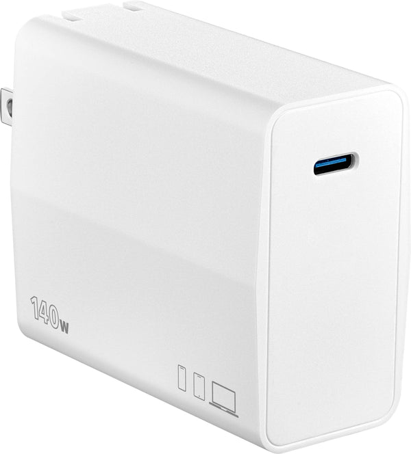 Insignia™ - 140W USB-C GaN Wall Charger for MacBook Pro, MacBook Air, iPads, Galaxy tablets, and other USB-C Laptops and Devices - White