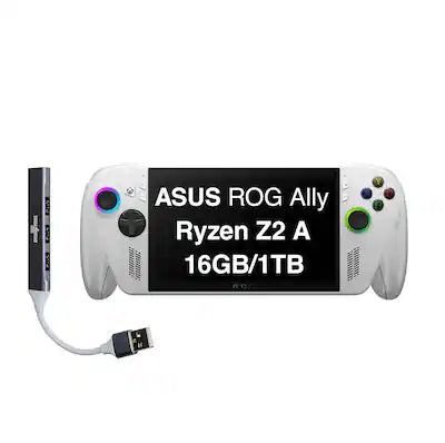 ASUS - ROG Xbox Ally Handheld 7 Display (Ryzen Z2 A, 16GB, 1TB SSD, AMD RDNA 2 Graphics, Fingerprint, Win 11 Home) w/USB Hub