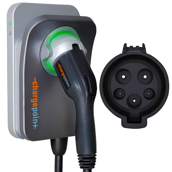 Charge Point - Home Flex J1772 Level 2 Hardwired Electric Vehicle (EV) Charger – up to 80A – 23’ - Gray