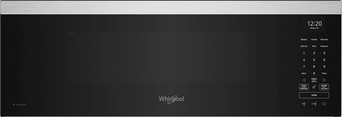 Whirlpool - 1.1 Cu. Ft. Over the Range Microwave with Sensor Cooking and 1800-Watts Cooking Power - Stainless Steel