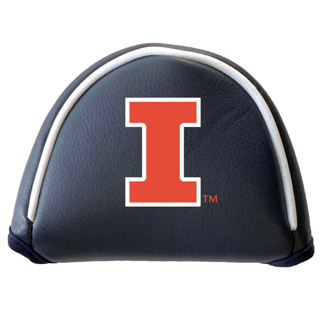 Front. Team Golf - Illinois Fighting Illini Mallet Putter Cover - Multicolor.