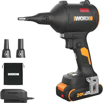 WORX - Nitro WX099L 20V Power Share Duster, Inflator and Shop Blower 39 CFM (1 Battery and Charger Included)