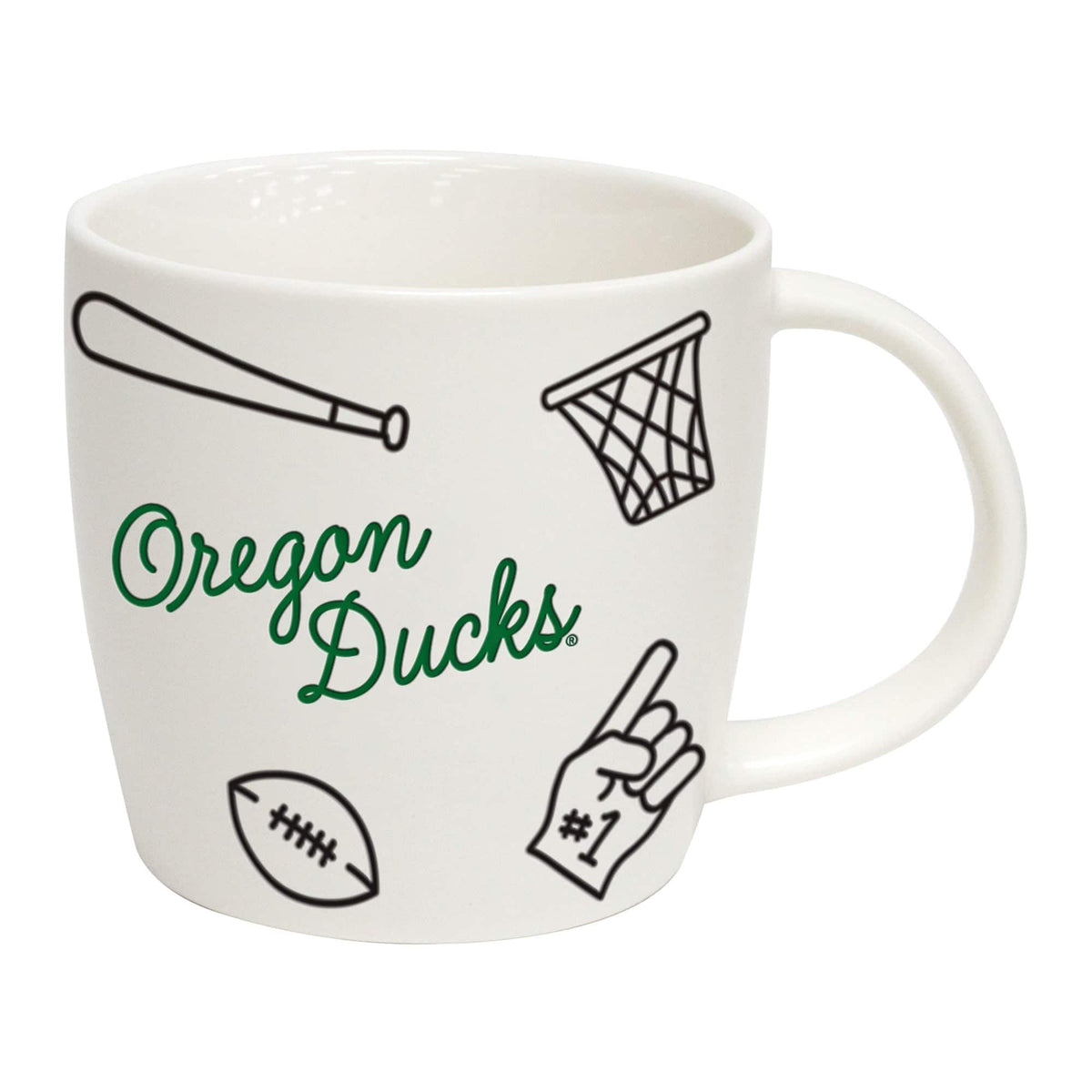 Logo Brands - Oregon Ducks 18oz. Playmaker Mug - Multicolor