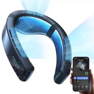 TORRAS - COOLiFY Cyber Ultimate Cooling Portable Neck Fan, Cooling, Heating, and Fan Rechargeable with 6000mAh, Neck Cooler