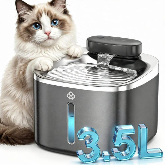 Front. Oneisall - 3.5L 118oz Cordless Automatic Pet Water Fountain For Dog Cat Quiet with Motion Sensor BPA Free 3 Filters - Black.