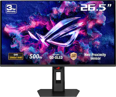 ASUS - ROG Strix 27" 2K OLED 500Hz 0.03ms Gaming Monitor with G-SYNC/FreeSync and HDR (HDMI, DisplayPort)