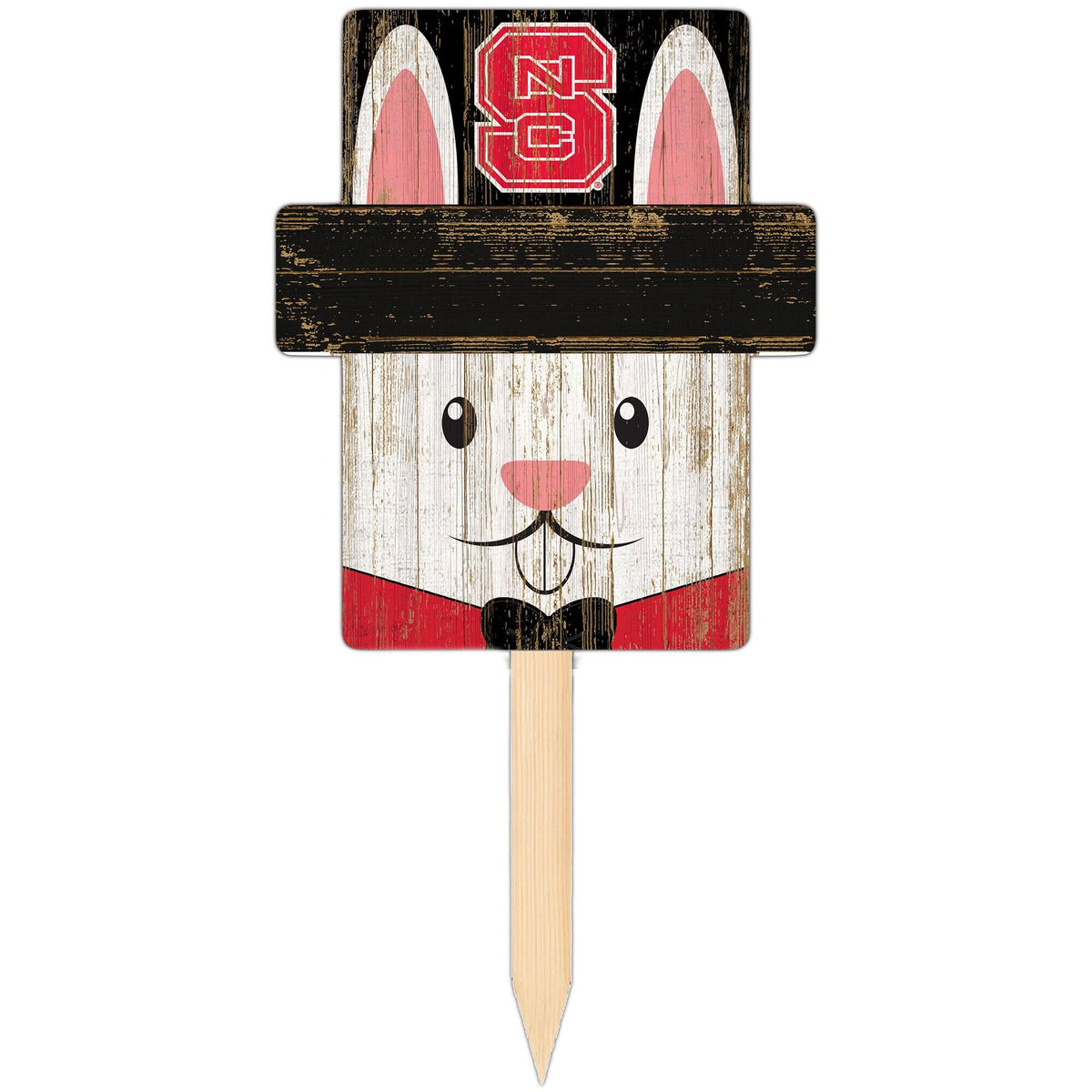 Fan Creations - NC State Wolfpack 16" x 19" Easter Bunny Yard Stake - Multicolor