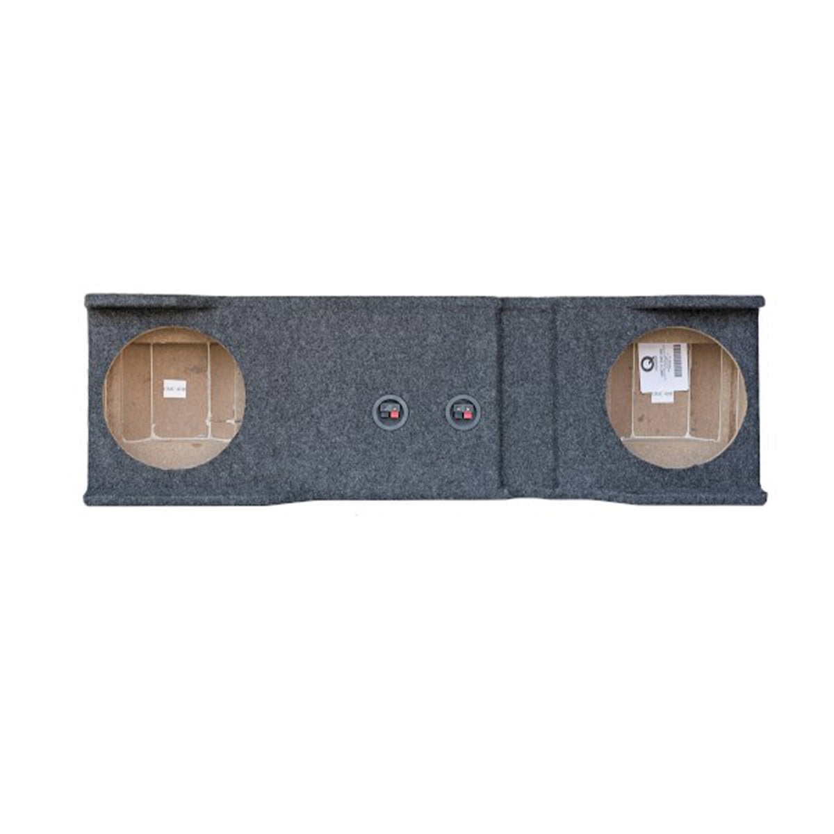 QPower - Q Power Dual 10" Subwoofer Enclosure, Underseat Sub Box for Chevy HD 2001-2006 - CHARCOAL GREY