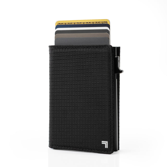 Front. Sharper Image - Sharper Image Tri-Fold Wallet for Men with Pop Up Card Holder & RFID Blocking, 6 Cards Capacity with 5 Pockets, Black - Black.