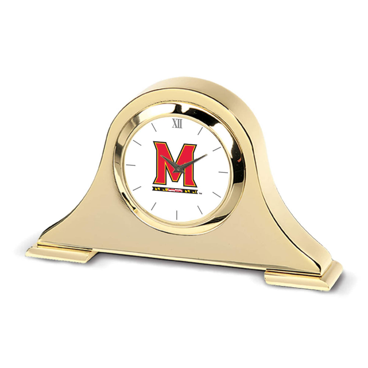 Jardine - Maryland Terrapins Team Logo Napoleon Desk Clock - Gold