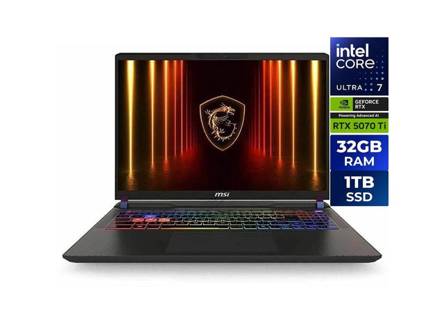 Intel Core Ultra 7, GeForce RTX 5070 Ti, 32GB RAM, 1TB SSD