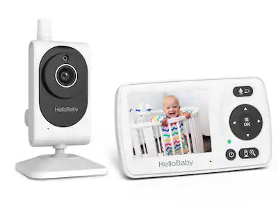 HelloBaby - HB2530 Video Baby Monitor with Camera and Audio, 1000ft Range, Night Vision, VOX Mode, 2.4" LCD