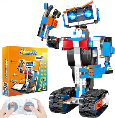 Anysun - STEM Robot Building Kit for Kids 8-12 - Remote & APP Control, Educational Coding, DIY Engineering, Rechargeable Toy Gift
