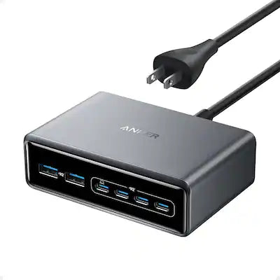Anker - Prime Charging Station, 200W 6-Port GaN Desktop Charger