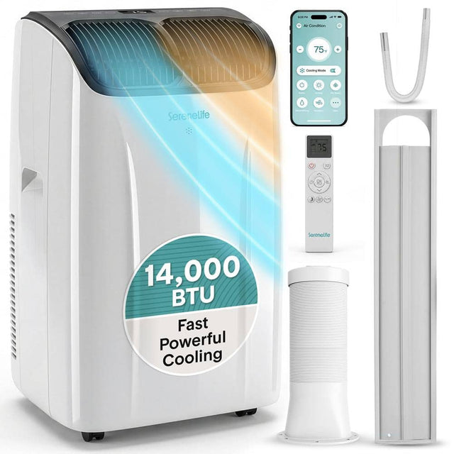 A Air Condition 75, Cooling Mode * Serenelife 75 a 10 PS 2 14,000 BTU Fast Powerful Cooling Serenelife
