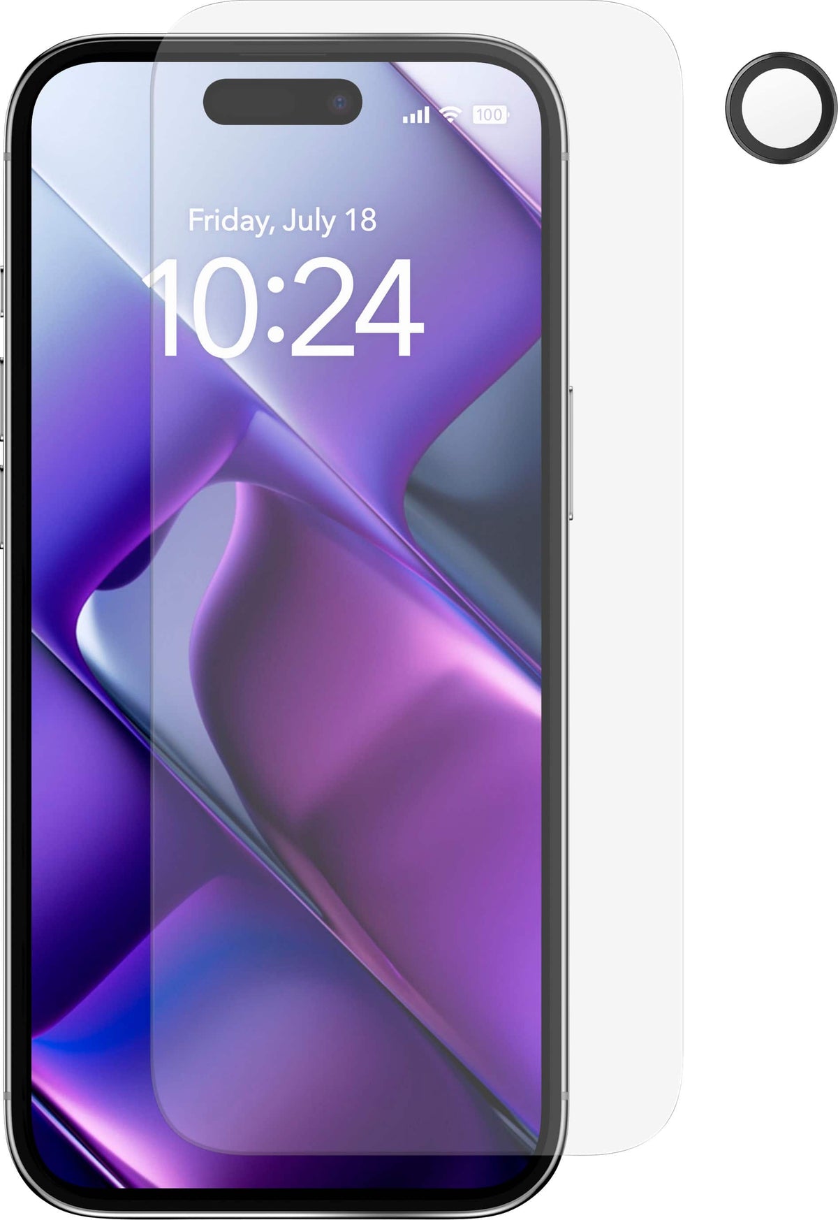 Insignia™ - Glass Screen Protector with Lens Protection for Apple iPhone Air (3-Pack) - Clear