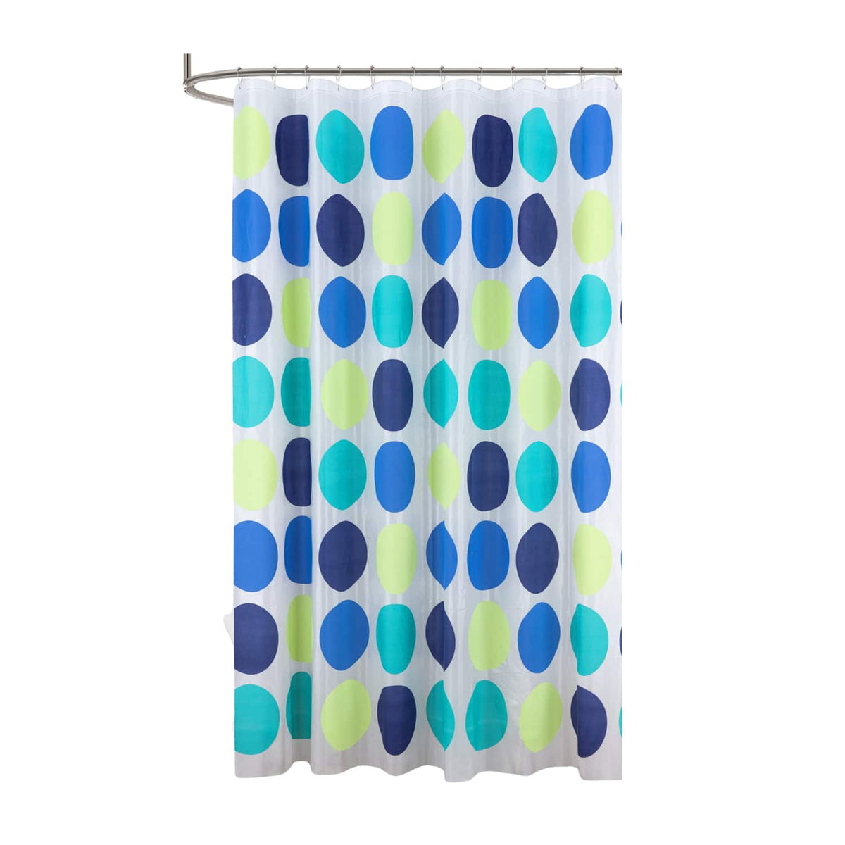 RT Designers Collection - 90 GSM Printed Peva Glit Dorothy Shower Curtain 70" x 72" - Blue