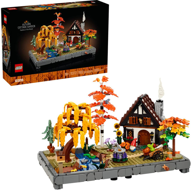 AUTUMN COTTAGE GARDEN  
Cottages of the World  
LEGO icons.  
18+  
11372  
1102 pcs/pzs