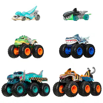 Hot Wheels - Monster Trucks Sharks vs Dinos Multipack