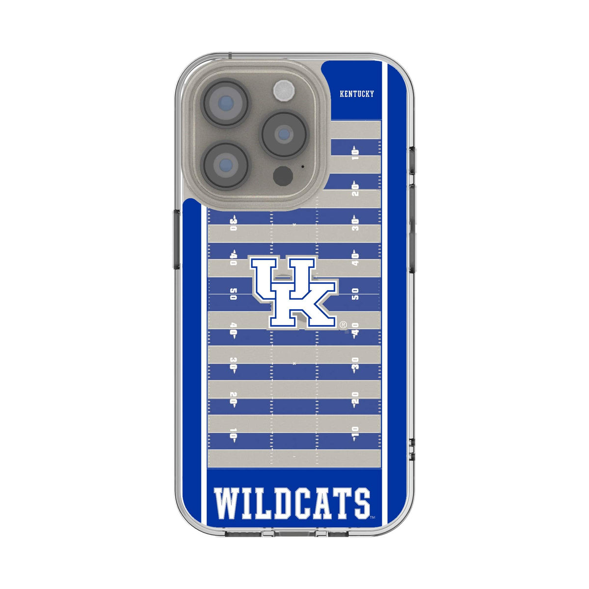 Keyscaper - NCAA - Kentucky Wildcats iPhone Clear Football Field Design Case - 16e - Multicolor