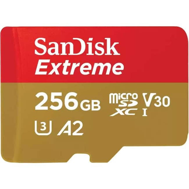SanDisk Extreme  
256GB  
microSDXC I  
V30  
A2