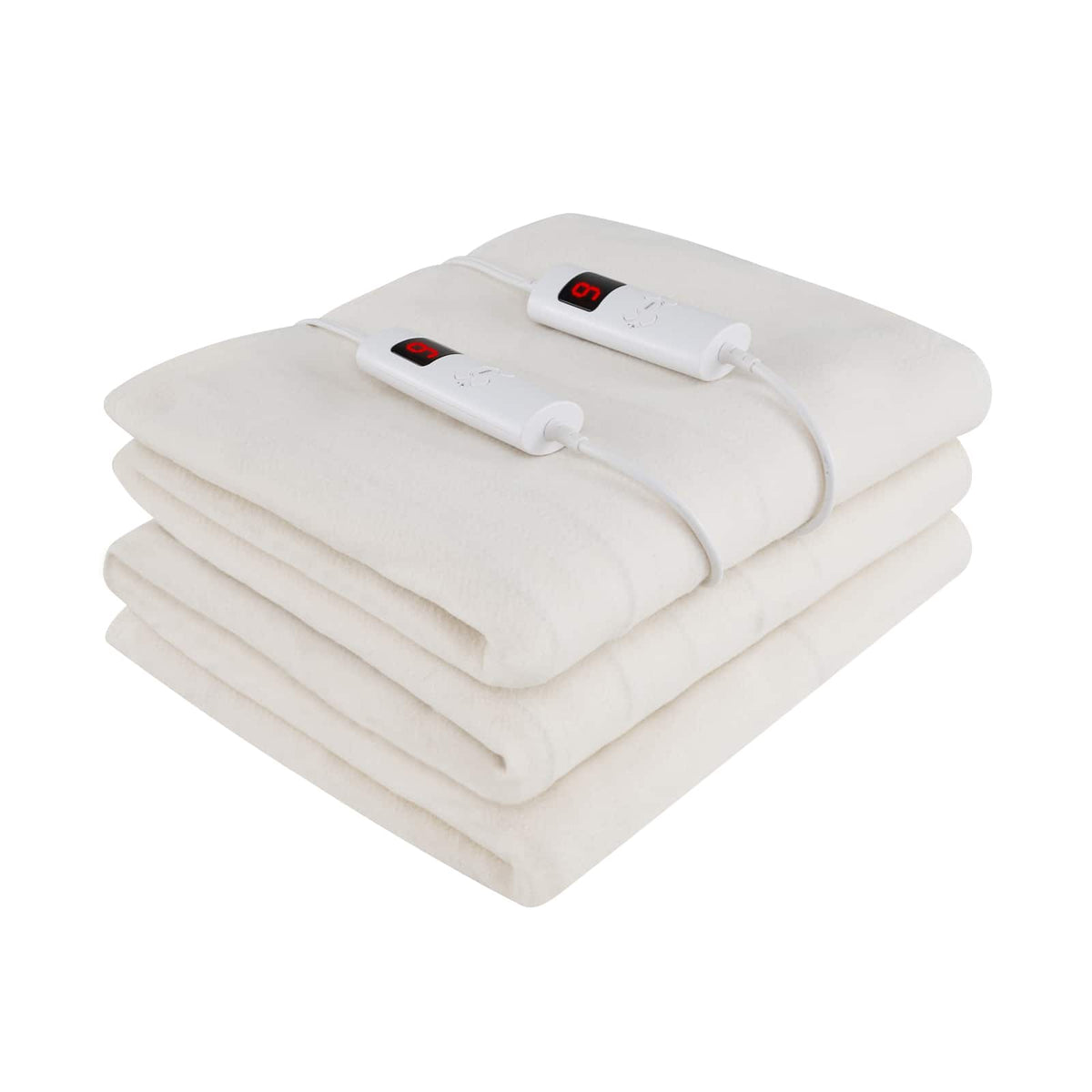 Costway - 80" x 60" Heated Mattress Pad Queen Size Machine Washable Electric Bed Warmer - White