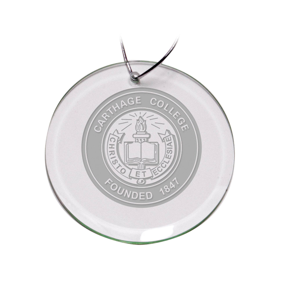 Jardine - Carthage Firebirds Team Logo 3'' Round Glass Ornament - Multicolor