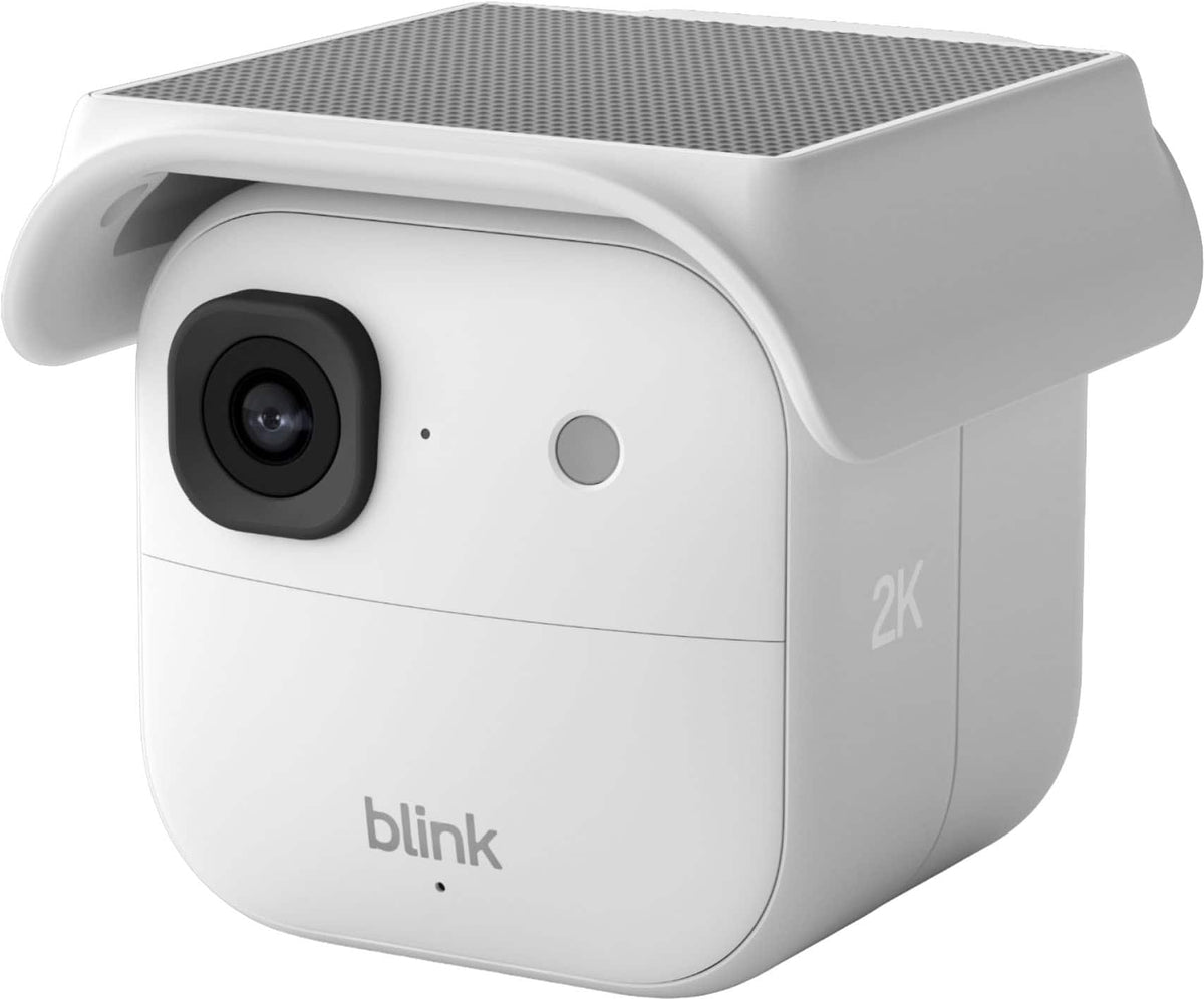 Blink - Solaris 2K+ — Solar-powered wireless smart security camera, runs in as little as 45 minutes of direct sun, Add on - White