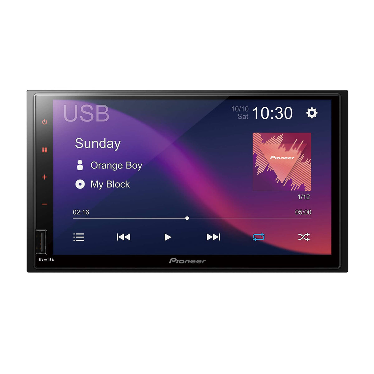Pioneer - DMH-470EX 7" Digital Media Receiver - Bluetooth, USB & Back-Up Camera Input - Black