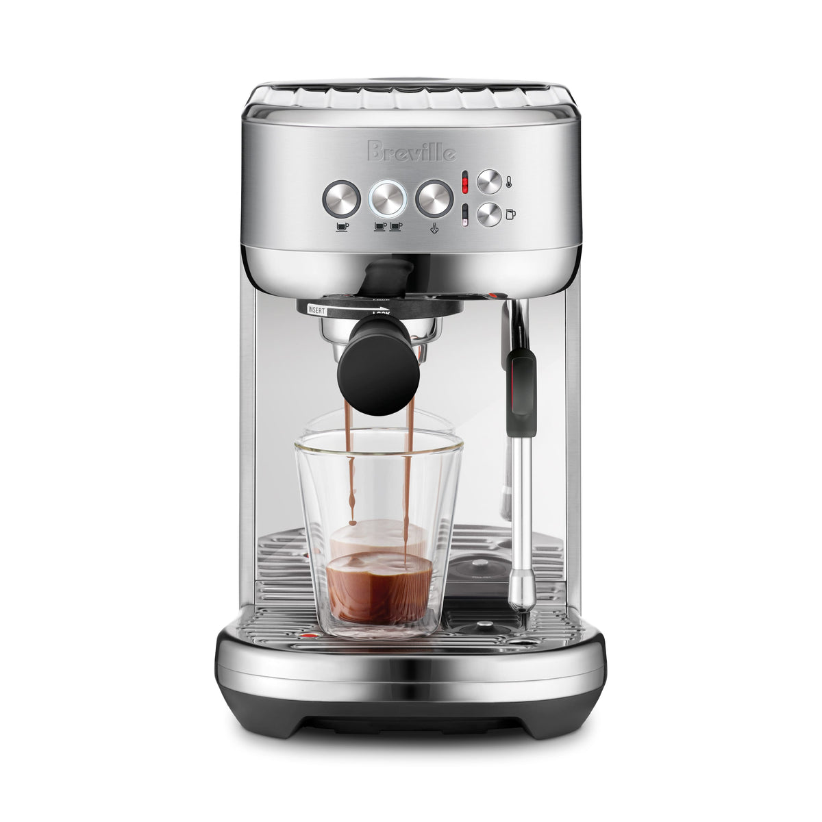 Breville - the Bambino Plus Espresso Machine with 15 bars of pressure and Milk Frother - Stainless Steel