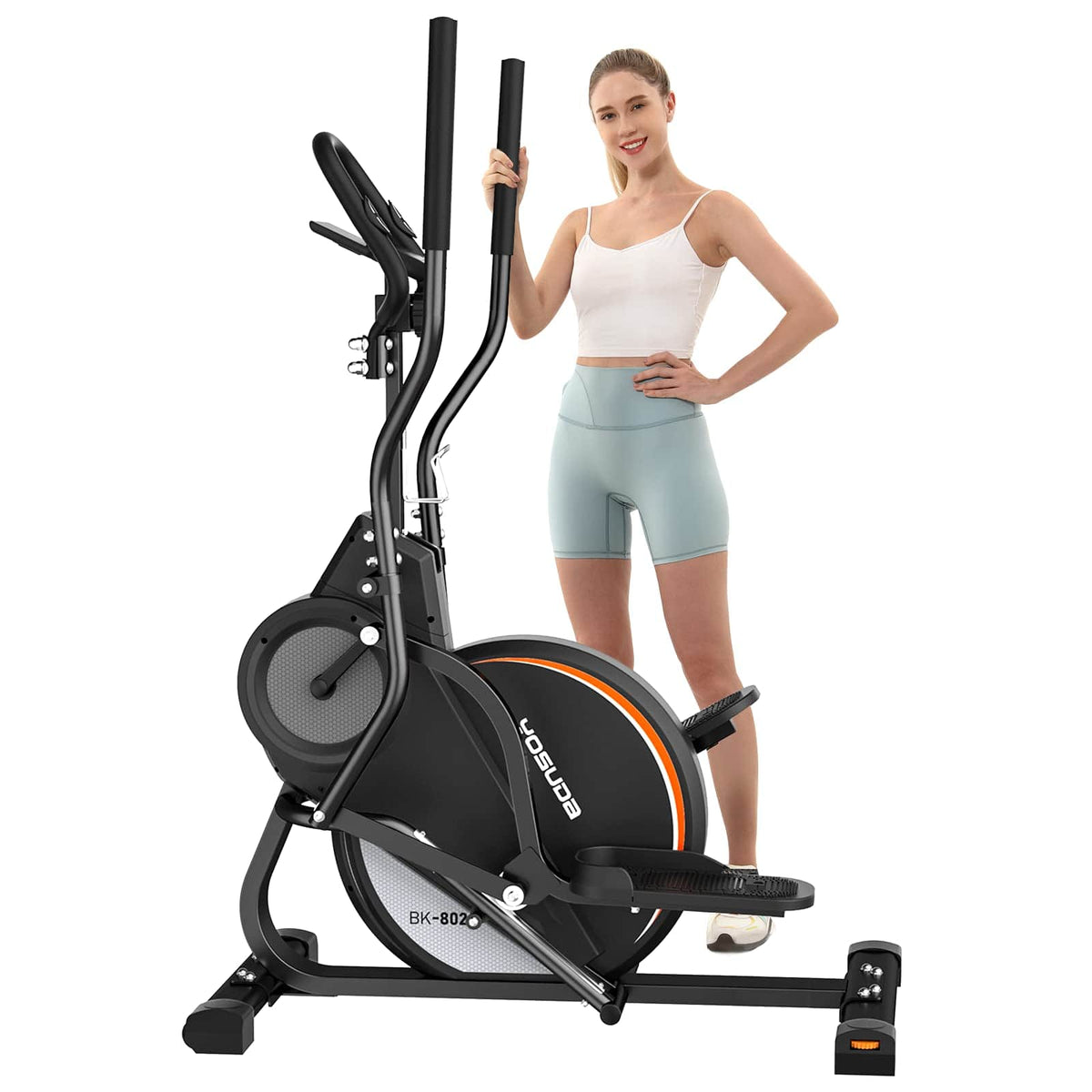 FED Fitness - Elliptical Exercise Machine, 3-in-1 (Elliptical + Cardio Climber + Stair Stepper) Elliptical Machine - Black