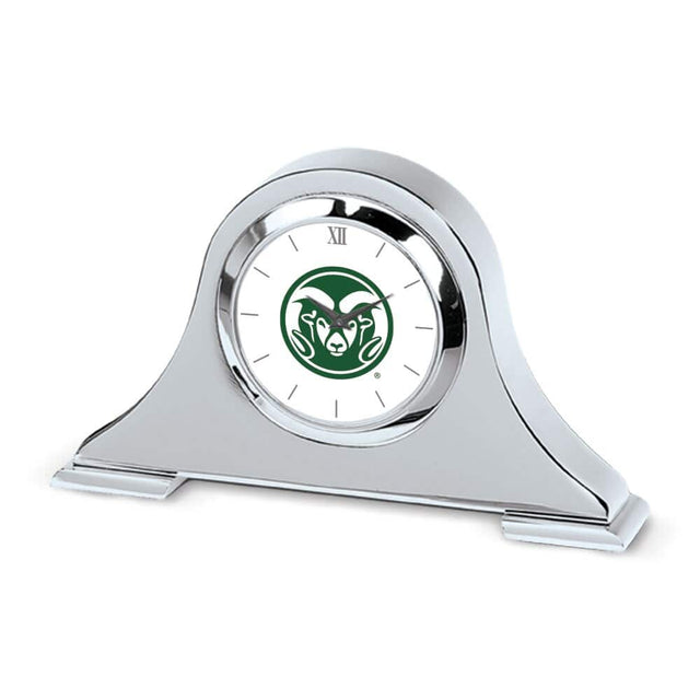 Front. Jardine - Silver Colorado State Rams Napoleon Desk Clock - Silver.