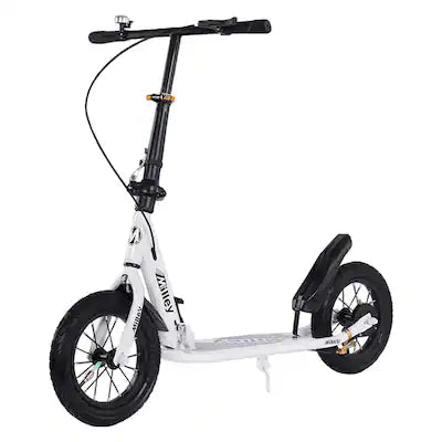 Topteng - 12" Air Tire Foldable Commuter Kick Scooter for Adults & Teens-Shock-Absorbing, 220lbs Capacity,Dual Hand Brakes​​