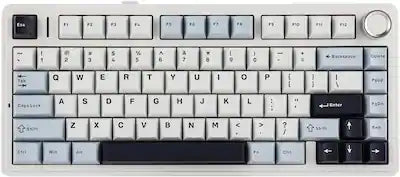 AULA - F75 81-Key Wireless Mechanical Gaming Keyboard, RGB, Tri-Mode, Hot-Swappable, Knob, Compact 75%, 4000mAh, Anti-Ghosting