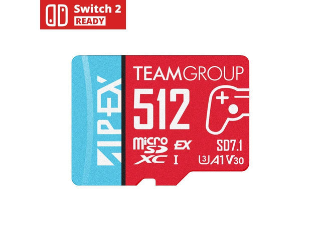 Switch 2 Ready

TEAMGROUP

512

Micro SDXC I

EX

SD7.1

3A1V30