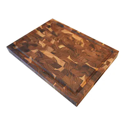 EcoDecors - EcoDecors, FSC Certified Teak End Grain Cutting Board 14" x 10"