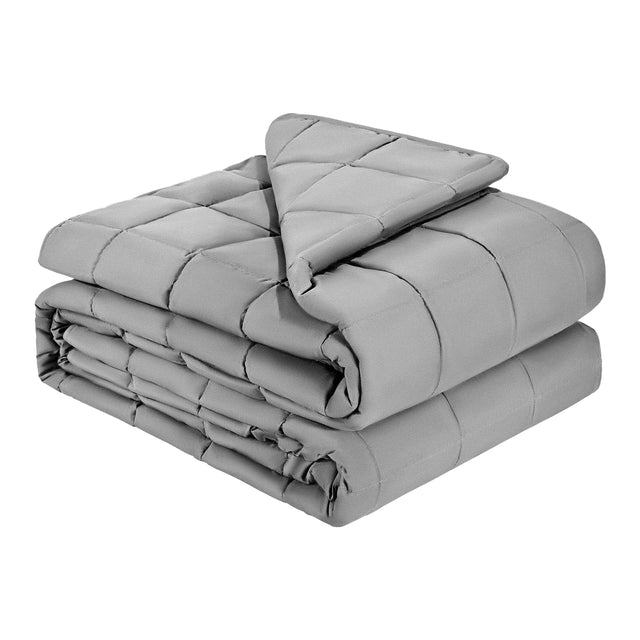Front. VEVOR - Weighted Blanket, 25 lbs, 60 x 80 in Queen Size, Cooling Breathable Heavy Blanket with Glass Beads, All-Season Use - Gray.
