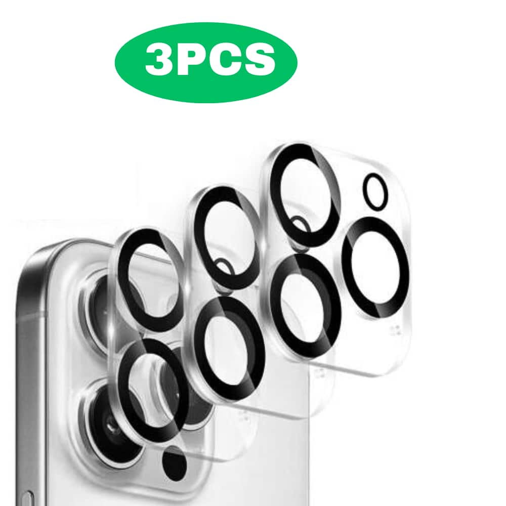 Qixxronics - 3x for iPhone 15 Pro Camera Lens Protector Tempered Glass Lens Cover Flim - Clear