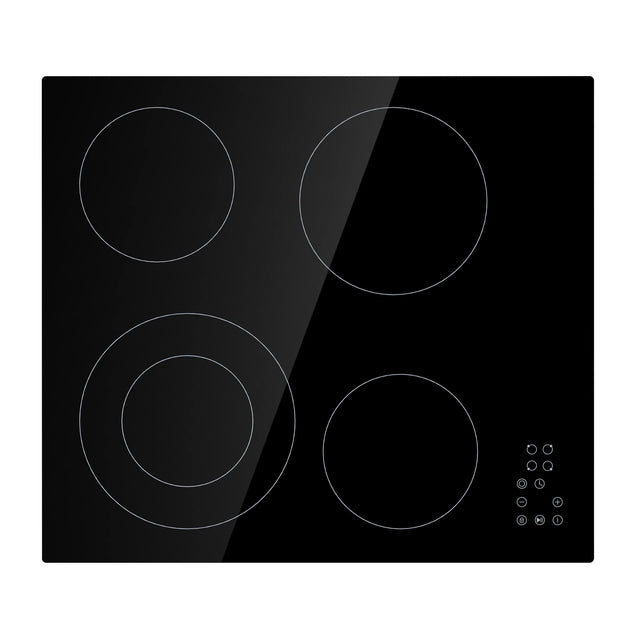 Front. Empava - 24 in. ETL-Certified 4 EGO Heating Elements Electric Radiant Cooktop - Black.