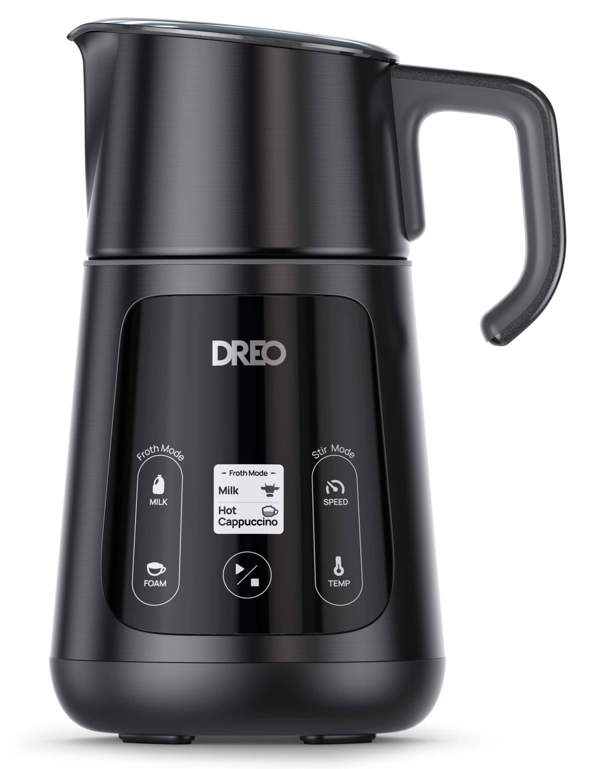 DREO - BaristaMaker Milk Frother - Black
