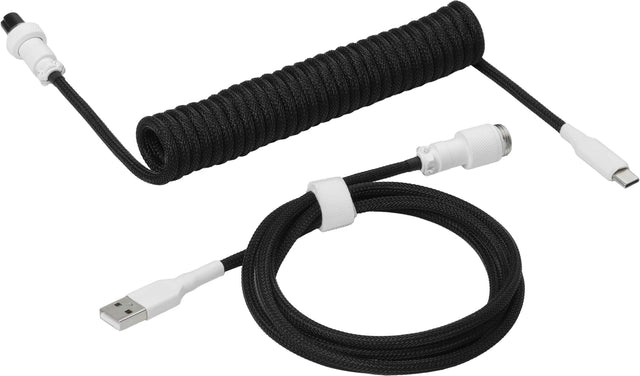 Front. DROP - Coiled 4.5' USB-A to USB-C Keyboard Cable - Black.
