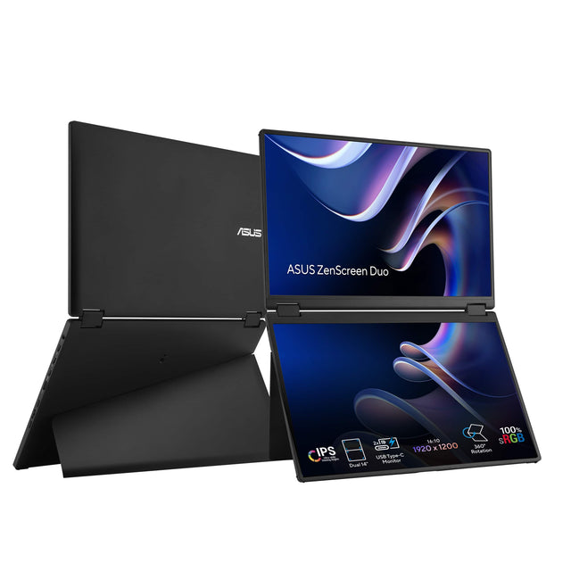 ASUS ZenScreen Duo IPS Dual 100% 16:10 sRGB 1920 x 1200 360 Rotation USB Type-C