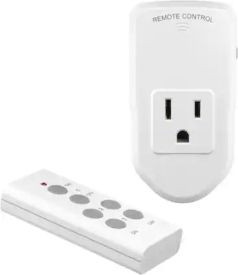 BN-LINK - Wireless Remote Outlet Switch, 1 Remote + 1 Outlet, 100ft, 10A/1200W, for Lights & Fans