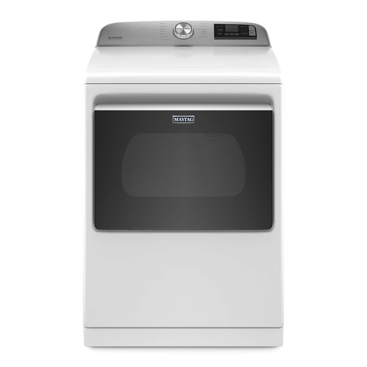 Maytag - 7.4 Cu. Ft. Smart Electric Dryer with Steam and Extra Power Button - White