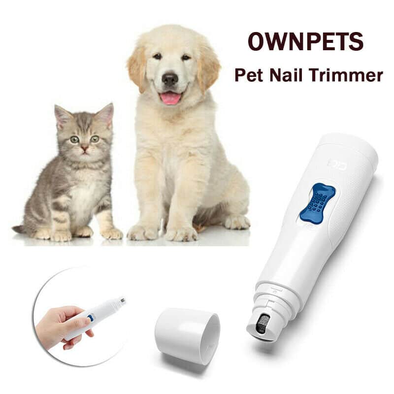 Ownpets - Pet Dog Cat Nail Trimmer Grooming Tool Grinder Electric Clipper Kit