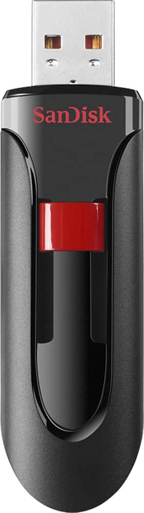 Front. SanDisk - Cruzer Glide 32GB USB 2.0 Flash Drive - Black.