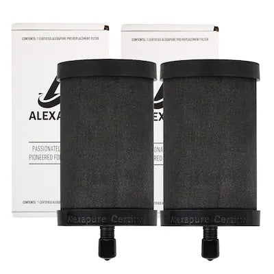 3M - Alexapure Pro 2387 Genuine Replacement Water Filter Black-Made in USA (2 Pack)
